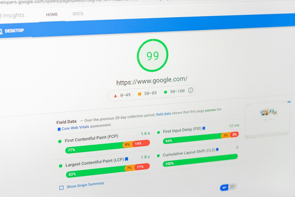 pozycjonowanie sklepu internetowego z wykorzystaniem core web vitals