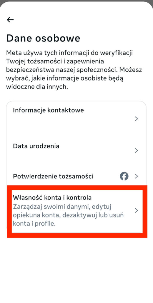 Jak usunąć konto na Facebooku? Opcje własności konta i kontrola Własność konta i kontrola na FB