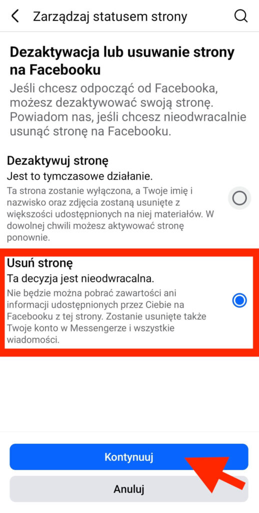 Jak usunąć konto na Facebooku? Usuwanie strony Usuwanie fanpage'a na Facebooku