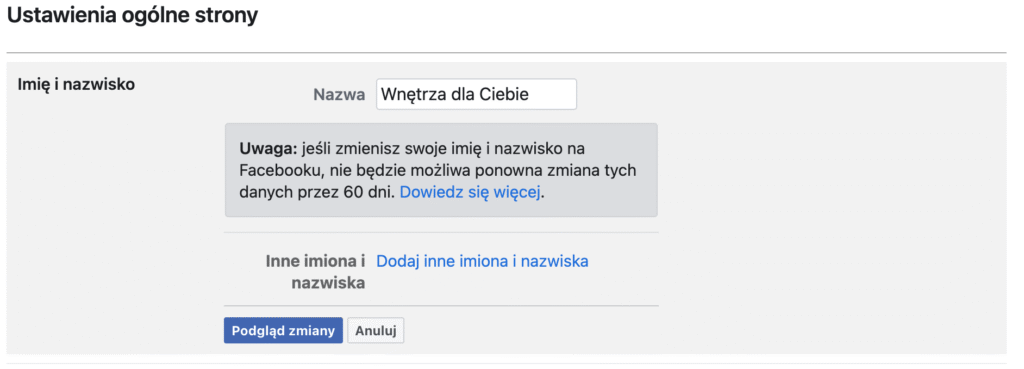Jak zmienić nazwę fanpage na Facebooku? Czas oczekiwania na zmianę nazwy