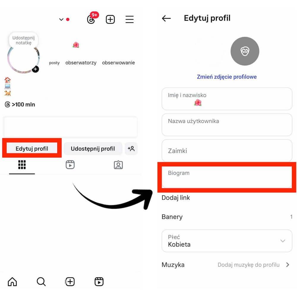 Biogram Instagram - jak edytować? Jak zmienić bio na Instagramie?