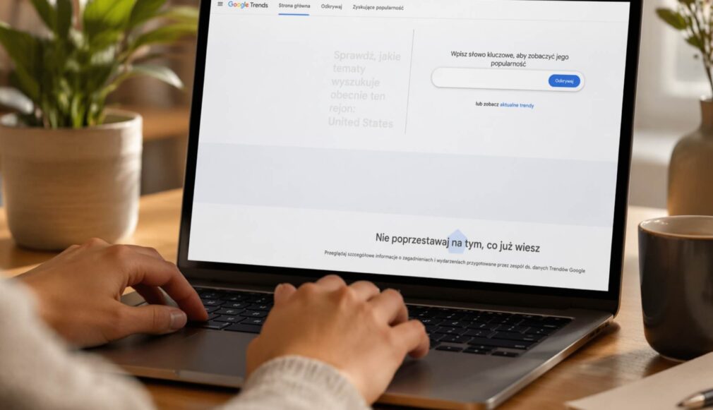 google trends na laptopie