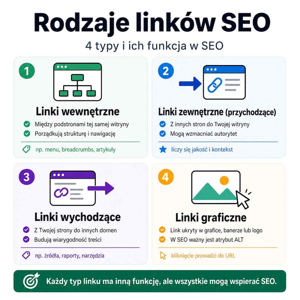 4 rodzaje linków seo 