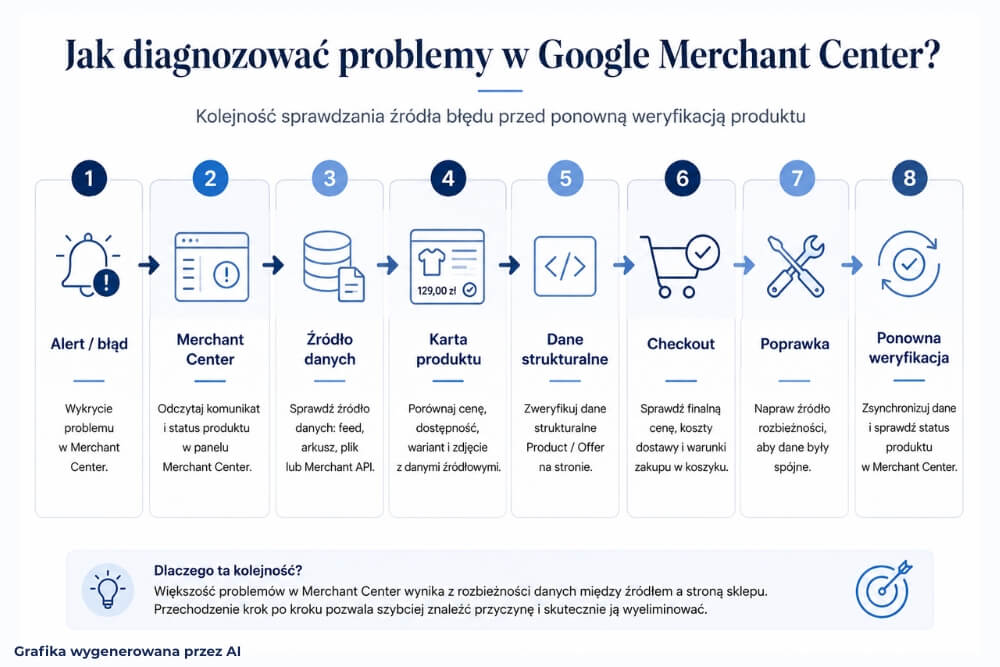 google merchant center - diagnoza problemów diagnoza problemów w google merchant center
