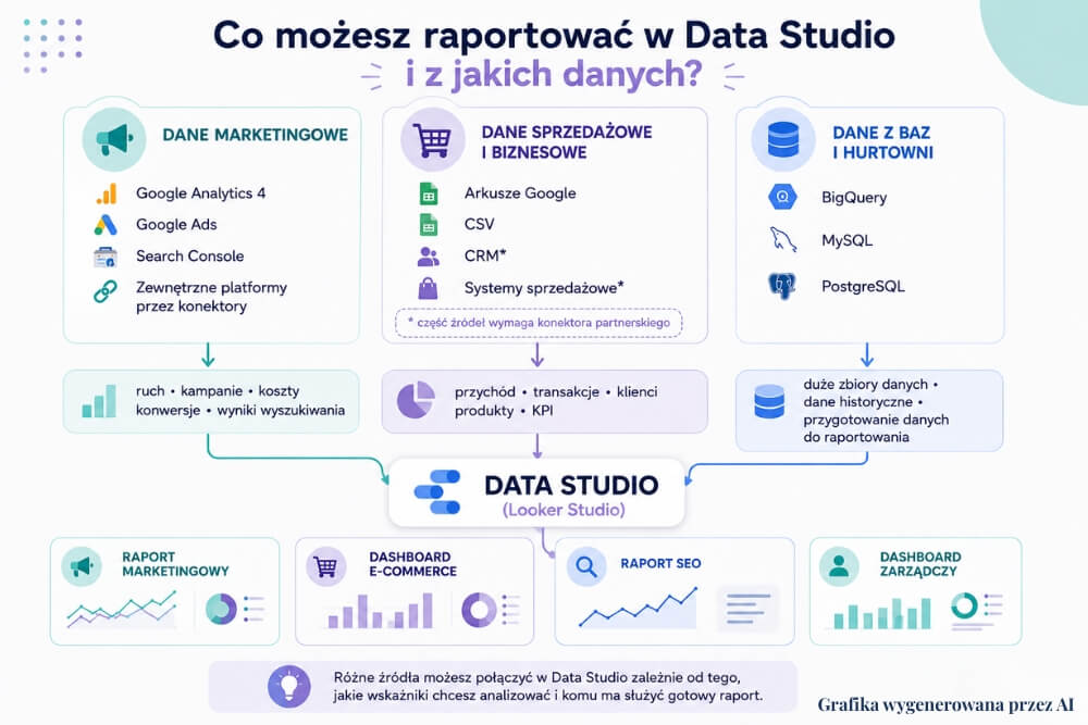 data studio (looker studio) - raportowanie data studio (looker studio) - raporty