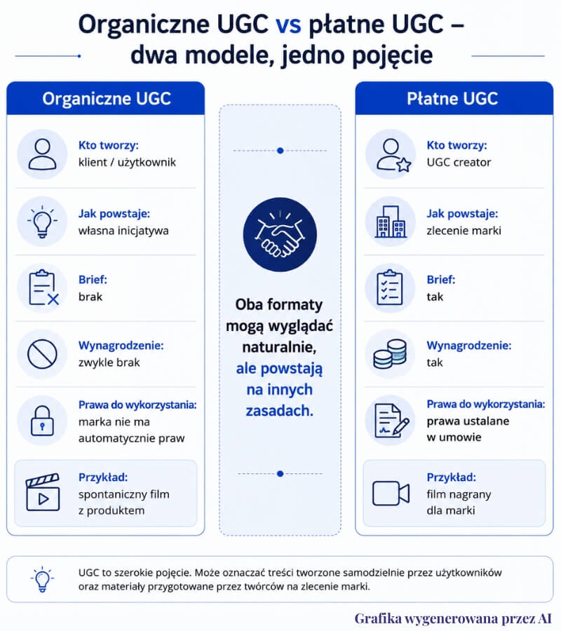 organiczne i płatne ugc - co to znaczy organiczne i płatne ugc - co to