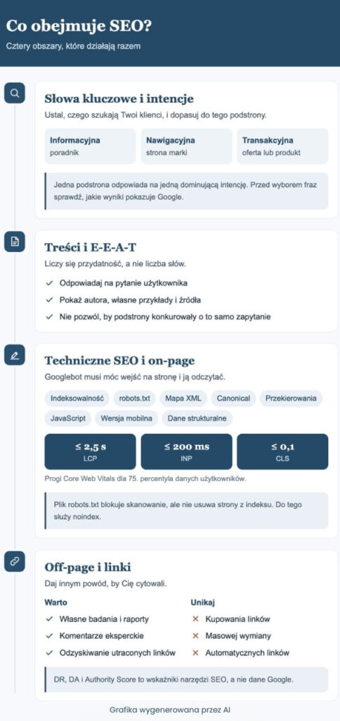 pozycjonowanie stron (seo) - co obejmuje co obejmuje pozycjonowanie stron