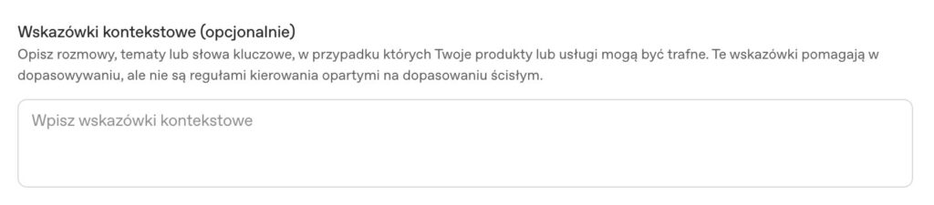 reklamy ChatGPT - wskazówki kontekstowe wskazówki kontekstowe - reklamy w ChatGPT